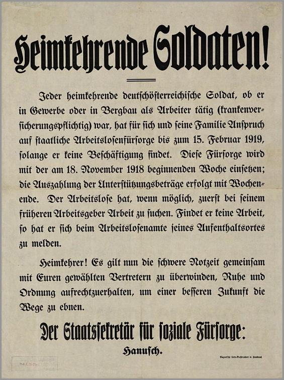 <p>prohlášení, 1918</p>