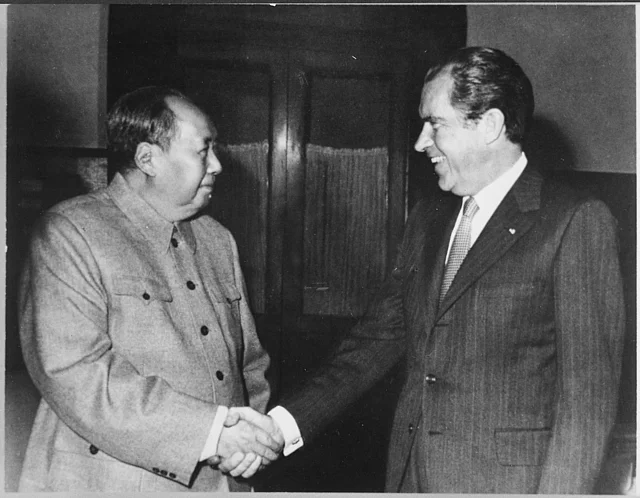 Mao Zedong und Nixon - Peking am 29. Februar 1972