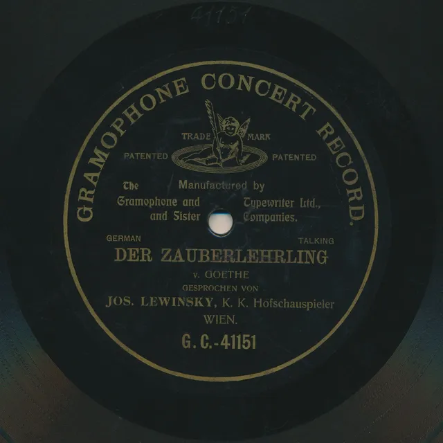 Eine frühe Sprachaufnahme auf Schellack