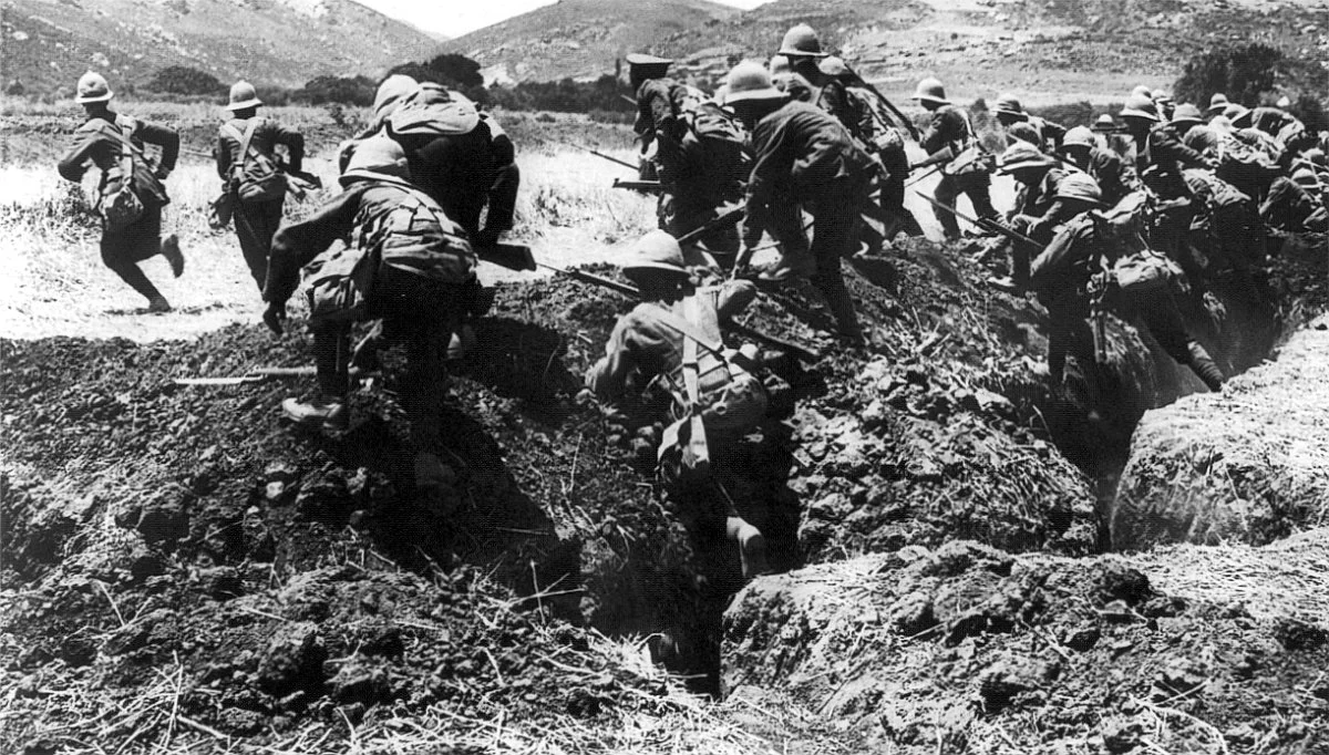 Britischer Angriff in der Gallipoli Schlacht
