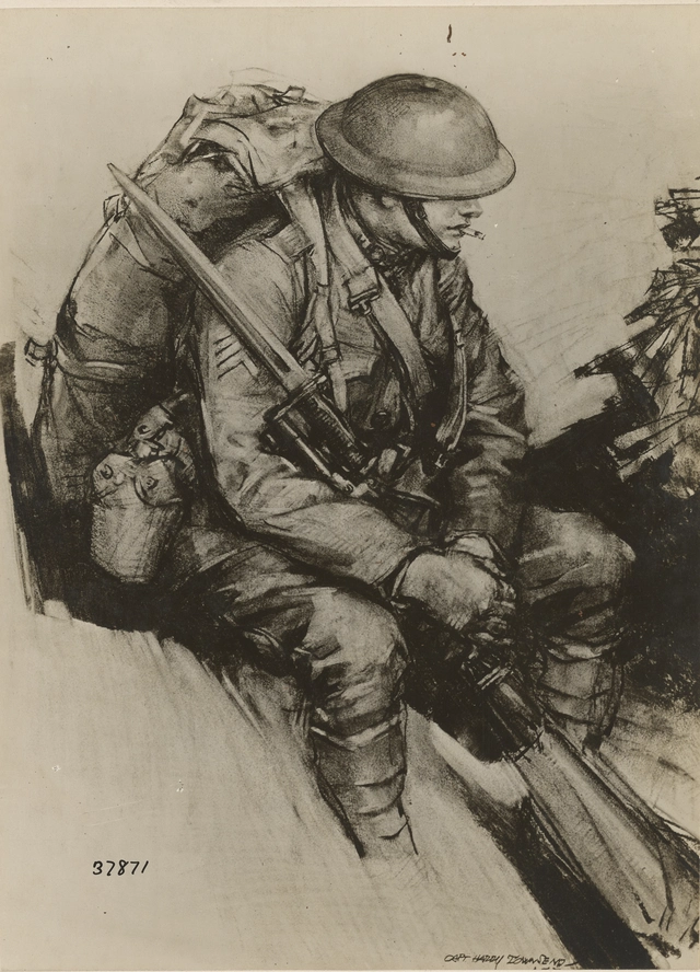 US-Infanterist in Feldadjustierung