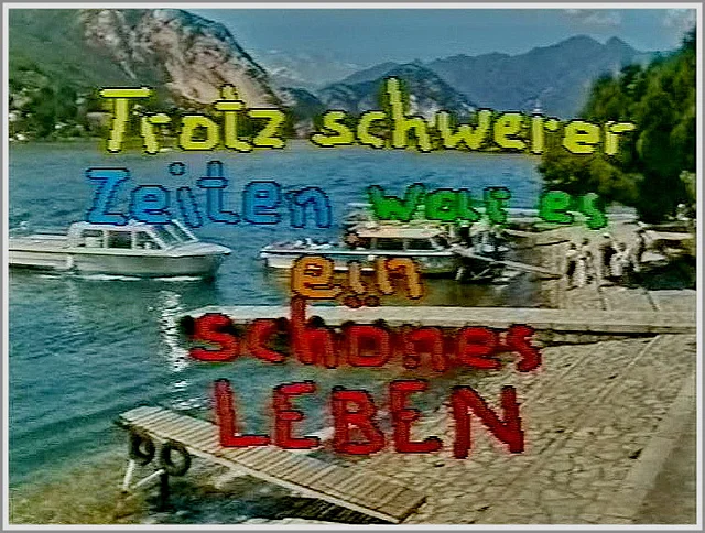 Schlusssequenz aus Sammlung J.: Videostill aus Die Geschichte unseres Lebens