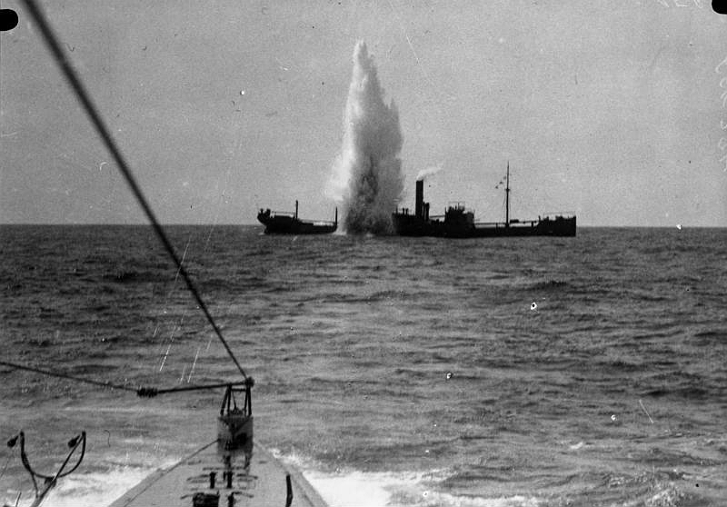 U 35 versenkt einen britischen Fracher im MIttelmeer