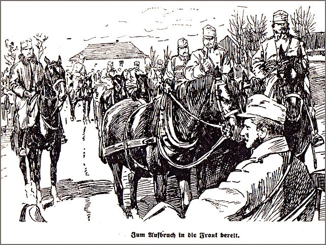 Truppen auf dem Marsch