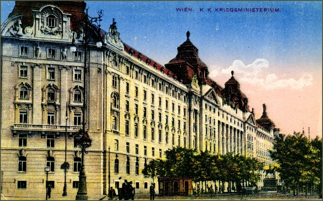 Postkarte vom Kriegsministerium am Ring