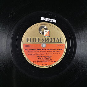 Plattenlabel "Was versteht denn ein Cowboy von Liebe", Elite-Special