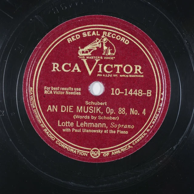 "An die Musik" von Lotte Lehmann auf Schellack