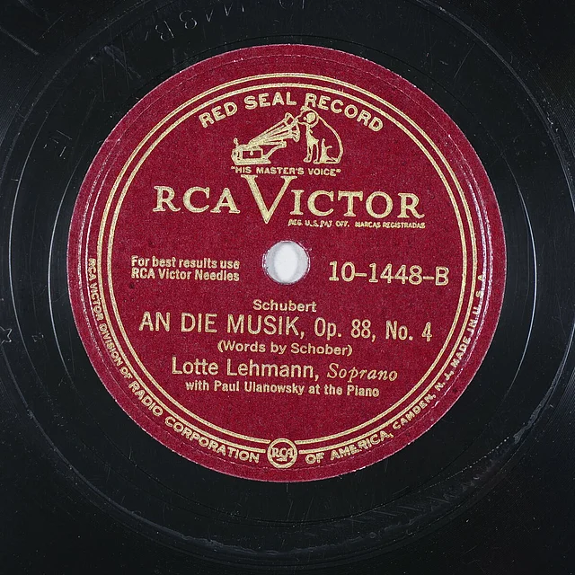 "An die Musik" von Lotte Lehmann auf Schellack