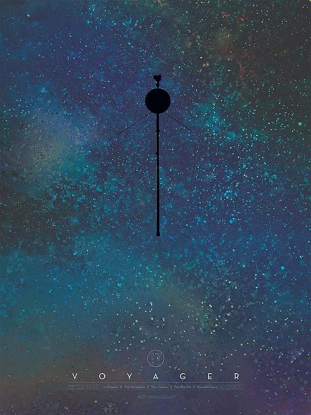 <p>Poster zum 40. Jahrestag der Voyager</p>