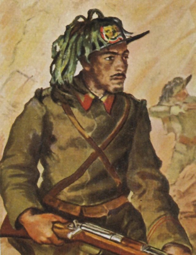 Ein italienischer Bersaglieri