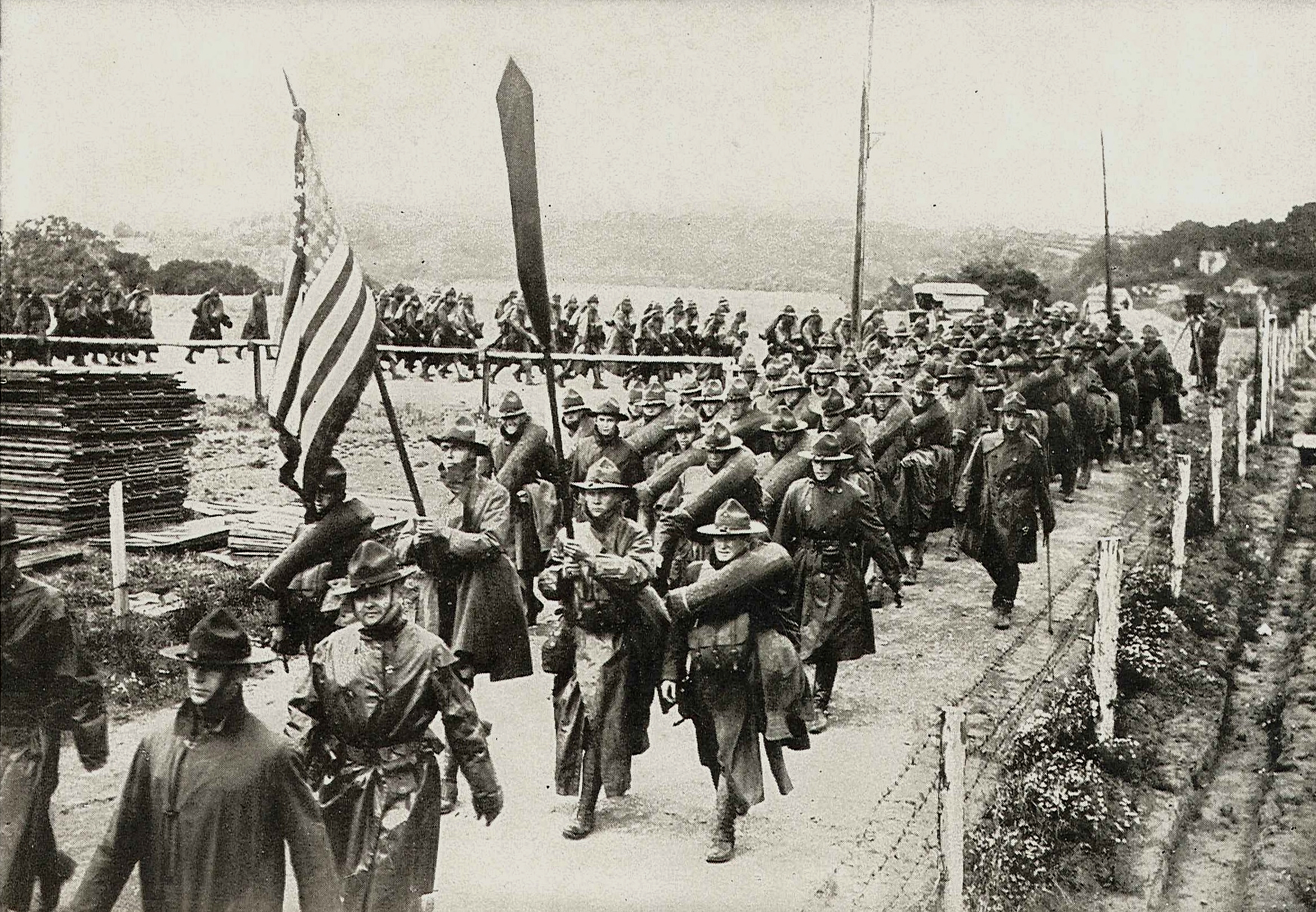 US-Infanterie am Marsch.