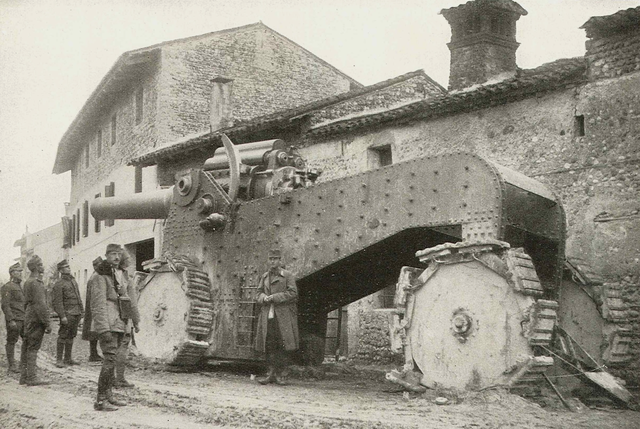 Erbeutete schwere italienische Artillerie