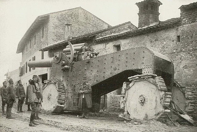 Erbeutete schwere italienische Artillerie