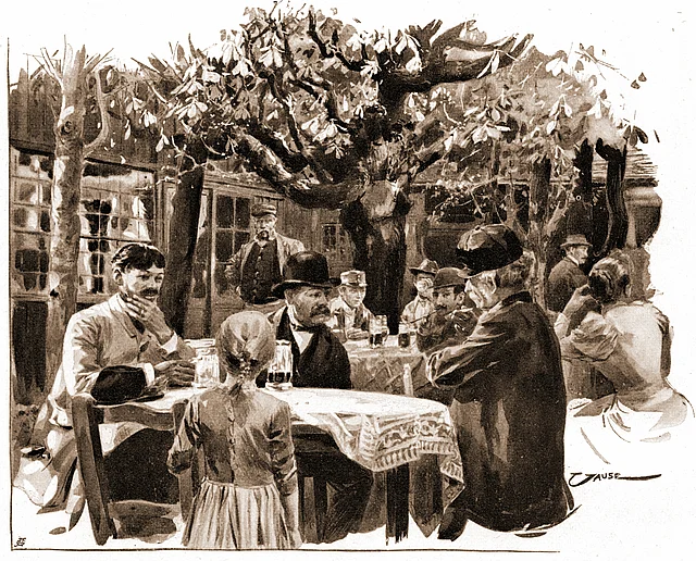 Das Gasthaus "Zum Biersack" in Währing - Graphik