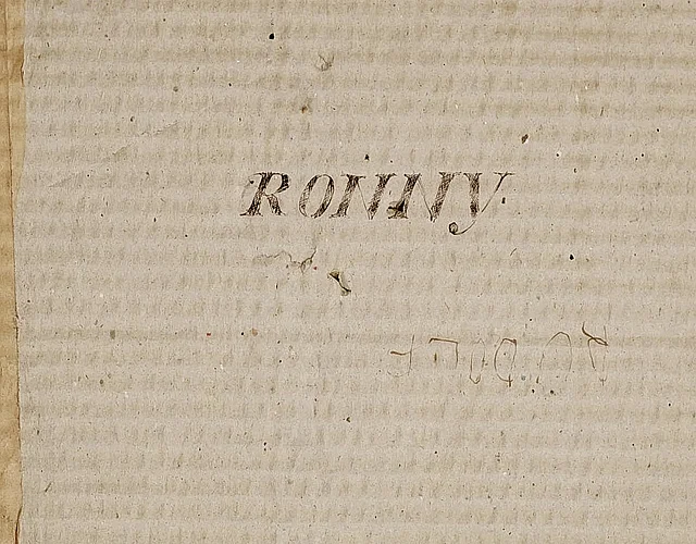 <p>Handbeschriebenes Cover „Ronny“</p>