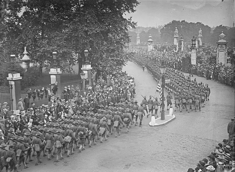 Parade amerikanischer Truppen in London