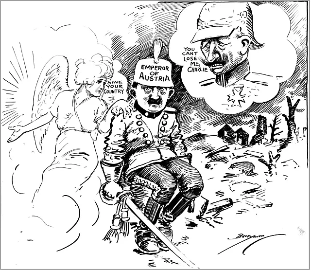 US-Karikatur über österreichisch-ungarische Friedensbemühungen