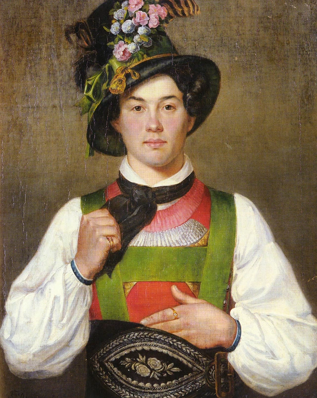   Junger Tiroler Bauer  - Gemädle von Franz Defregger