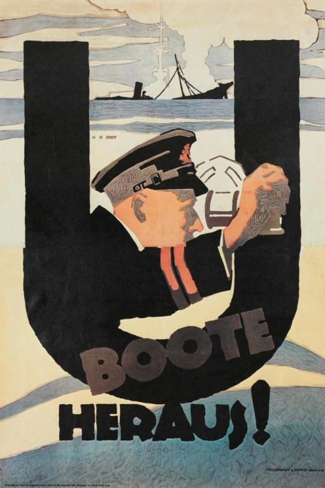Deutsches Filmplakat - U-Boote heraus!