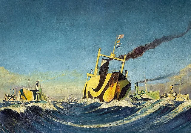 Konvoi - Gemälde von Herbert Everett 1918