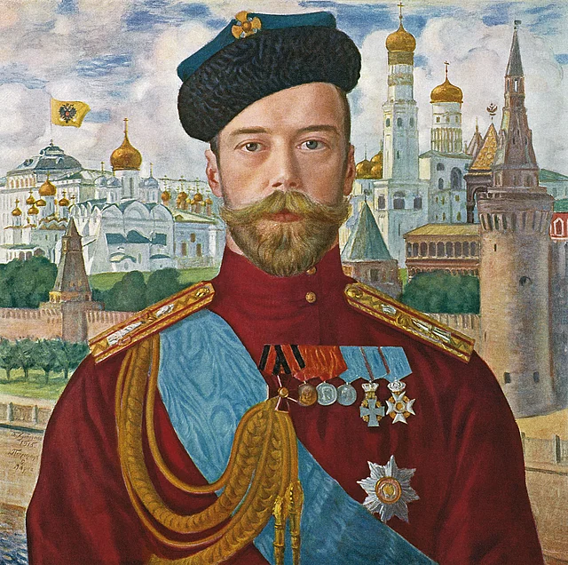 Portrait Zar Nikolaus II. 1915 von Boris Kustodiev