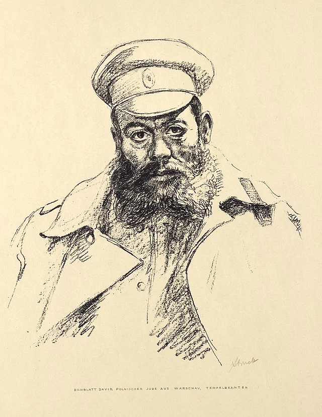 Portraitzeichnung David Bomblatt - russischer Kriegsgefangener