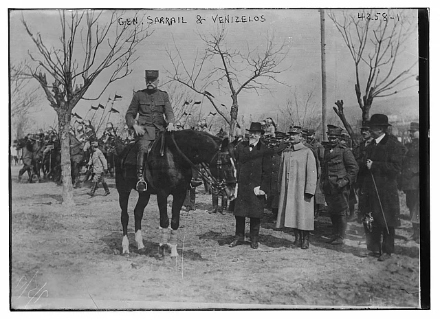 Der französische General Serrail und Griechenlands Premierminister Venizelos