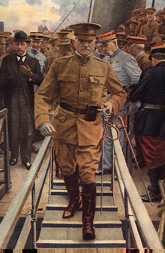 US-General Pershing geht in Frankreich an Land