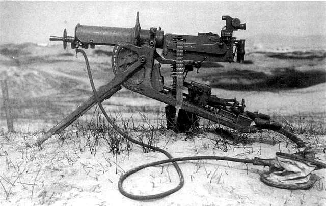 Ein schweres deutsches Maschinengewehr Modell 08/15