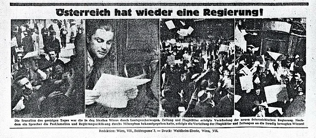 Zeitungsausschnitt: Österreich hat wieder eine Regierung!