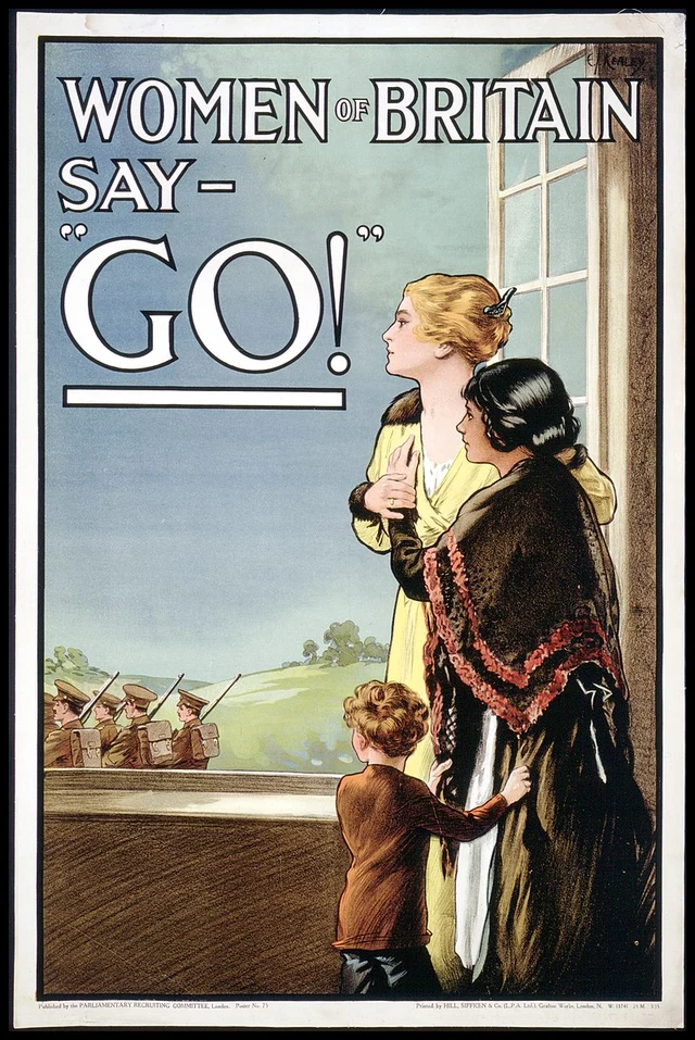 Britisches Kriegsplakat - Women of Britain say GO!