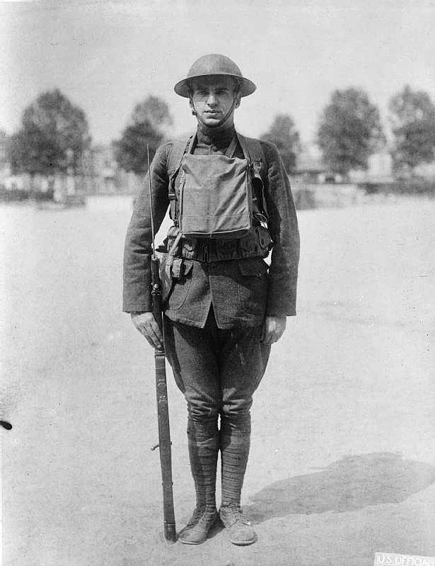 Ein US-Infanterist in Feldadjustierung