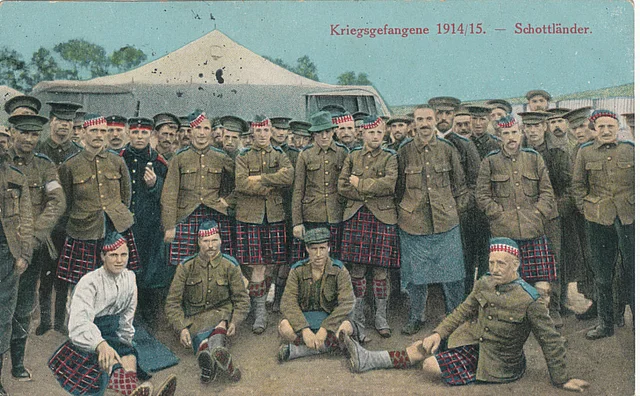 Schottische Kriegsgefangene - Deutsche Propagandapostkarte