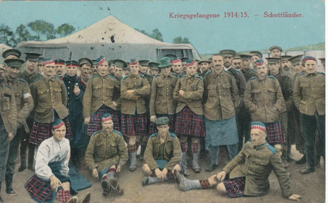 Schottische Kriegsgefangene - Deutsche Propagandapostkarte