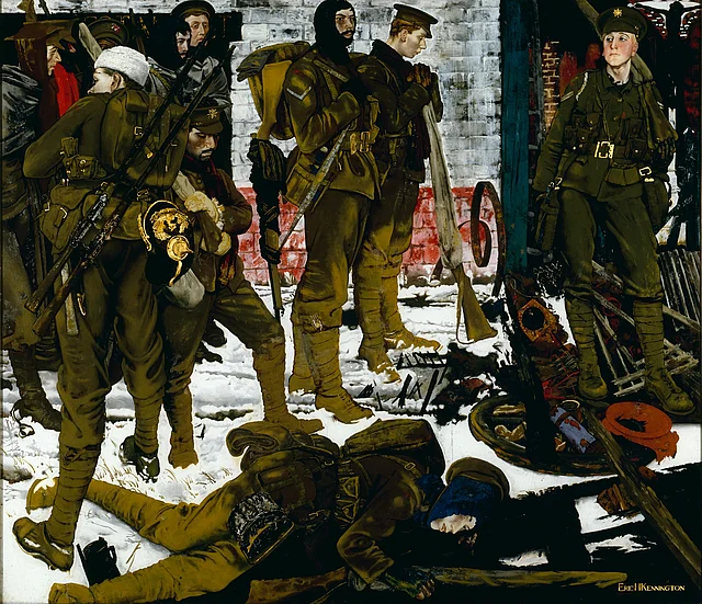 Die Kensingtons at Laventie - Gemädle von Eric Henri Kennignton