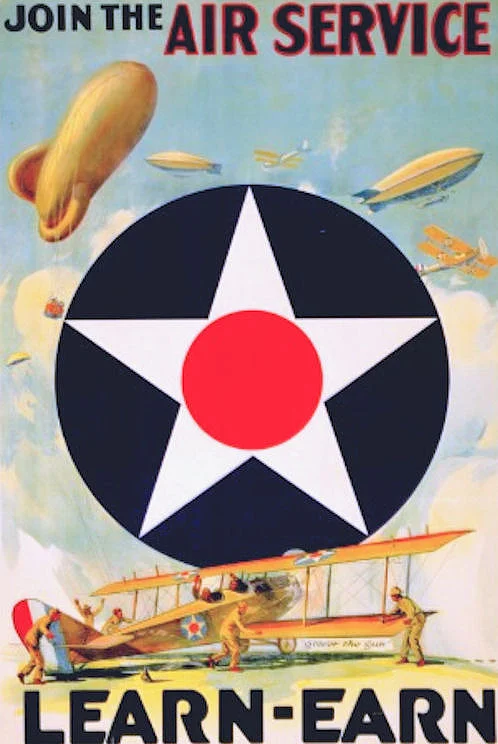US-Propagandaplakat - Army Air Service, Vorgänger der US-Army Air Force.