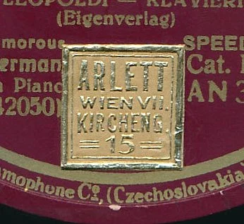 Etikett der Firma Arlett