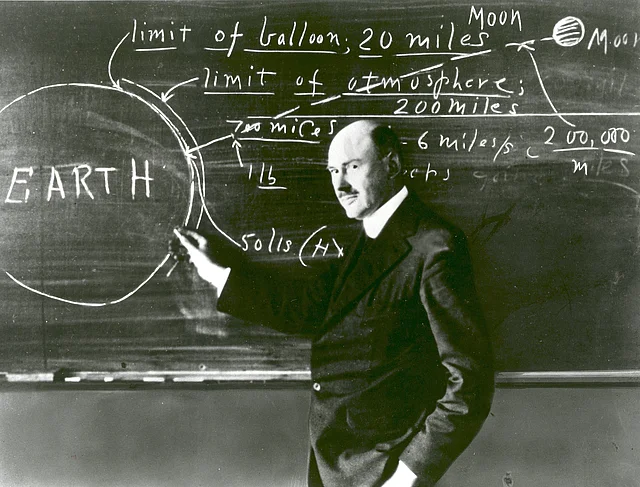 Robert Goddard, der amerikanische Raketen- und Raumfahrtpionier 1924