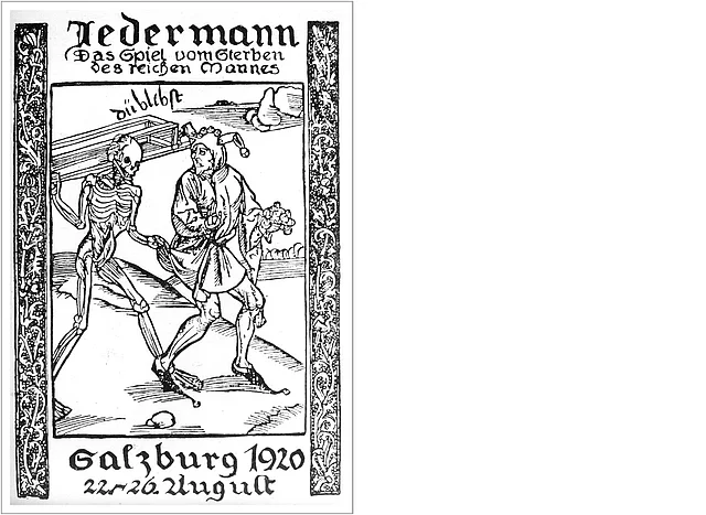 Theaterzettel  für "Jedermann", 1920