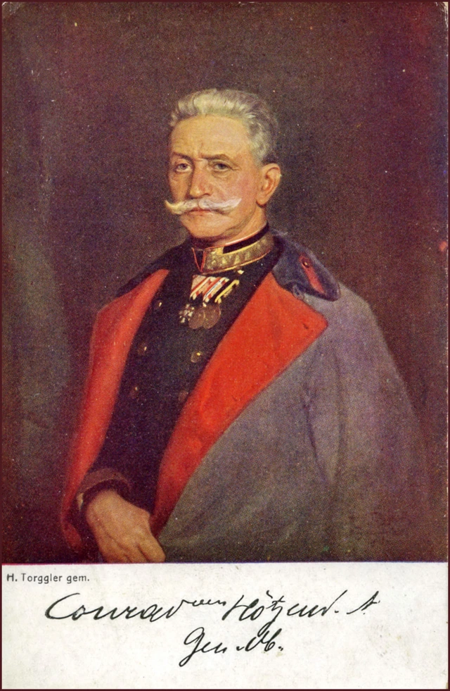 Generalstabschef Franz Xaver Josef Conrad von Hötzendorf, ab 1910 Freiherr Conrad von Hötzendorf