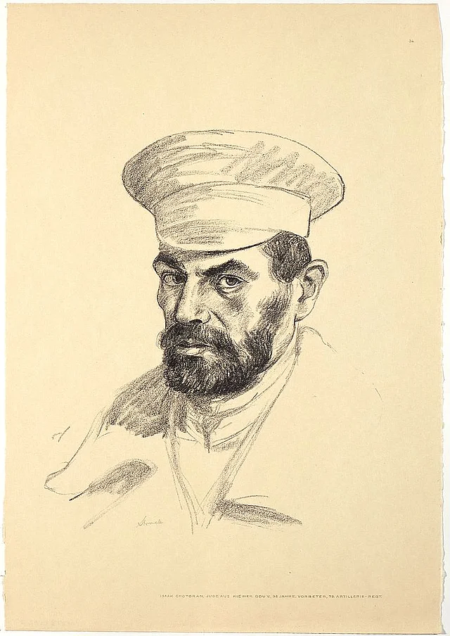Portraitzeichnung Isaak Chotoran - russischer Kriegsgefangener