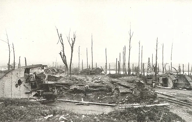 Zerstörte britische Tanks 