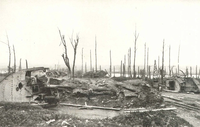 Zerstörte britische Tanks 