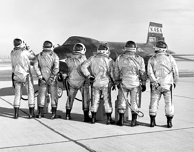 X-15 Piloten in aufgeräumter Stimmung