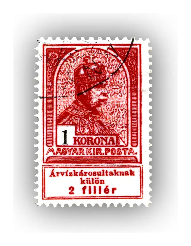 Ungarische Briefmarke mit Franz Joseph als König von Ungarn