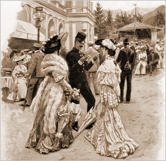 Vor dem Kurhaus in Ischl