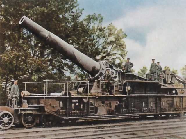 Schweres deutsches Eisenbahngeschütz