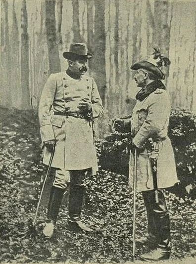 Thronfolger Erzherzog Ferdiand mit Kaiser Wilhelm II. aus der Jagd