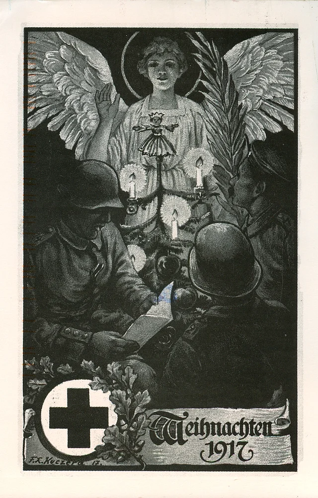 Deutsche Postkarte - Kriegsweihnacht 1917