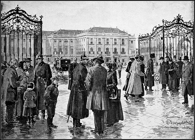 Schönbrunn am Tag des Todes des Kaisers